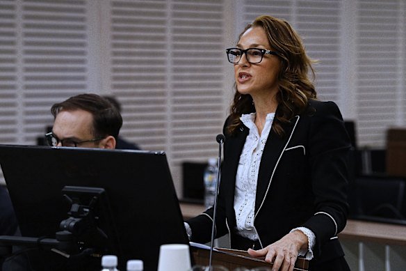 Counsel assisting the commission Dr Peggy Dwyer, SC, gives her opening statement of the ICAC Operation Rosny inquiry.