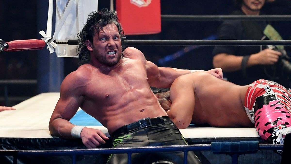 Kenny Omega looks on during Wrestle Kingdom 13 at Tokyo Dome in Tokyo, Japan.