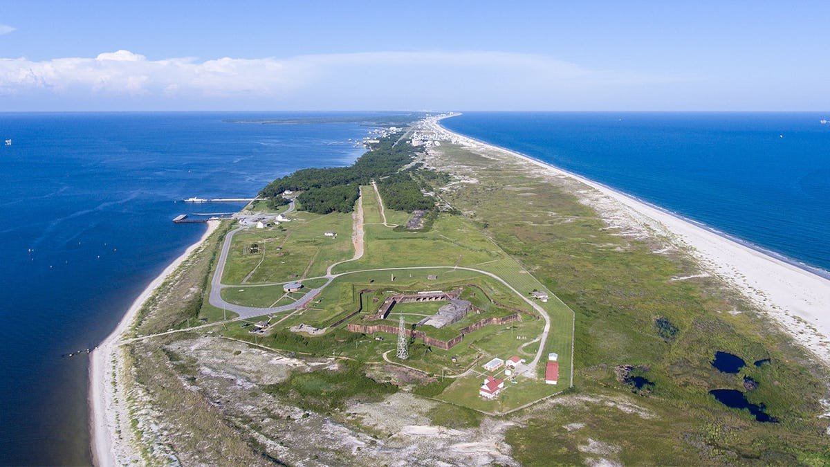 Aerial image of Fort Morgan in Alabama