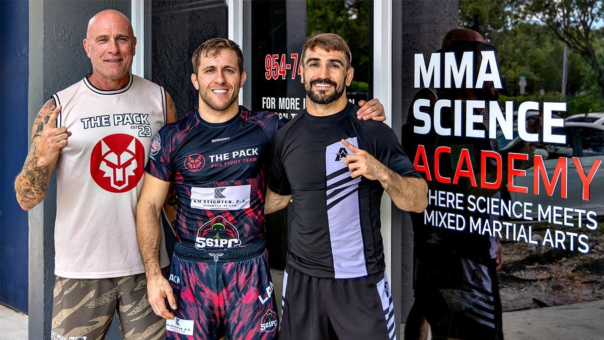MMA fighter Dustin Lampros outside gym