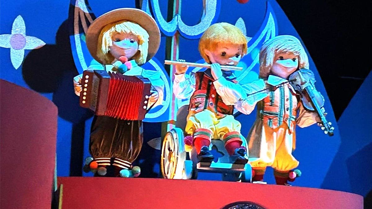 Small World ride dolls on display