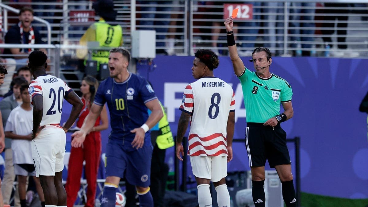 Falorin Balogun given red card