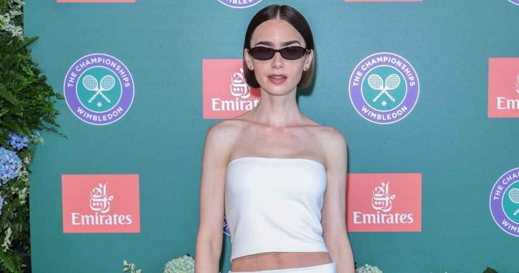 Lily Collins Made the Most Controversial Summer Pants Trend Look So Rich at Wimbledon Lily Collins Made the Most Controversial Summer Pants Trend Look So Rich at Wimbledon
