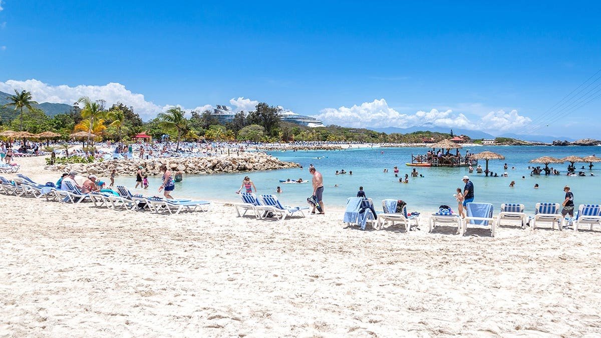 Labadee beach and Royal Caribbean cruise area in Haiti.