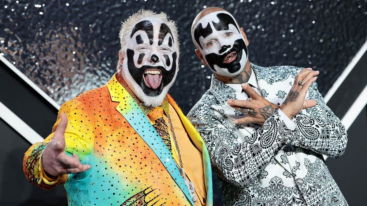 Violent J and Shaggy 2 Dope stand at the MTV Video Music Awards in Elmont, New York.