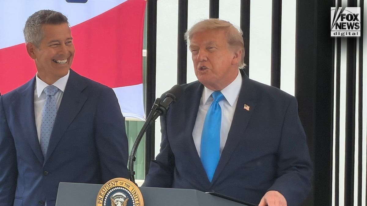 President Donald Trump speaks during the White House announcement of the Freedom Haulers Initiative.
