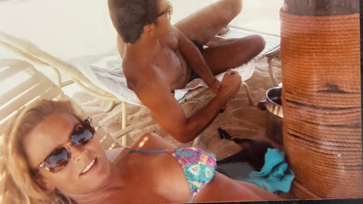 Nicole Brown Simpson and Joseph Perrulli spending time together at the beach.