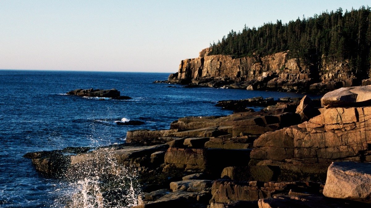 The Otter Cliffs rock formation at Acadia National Park in Maine