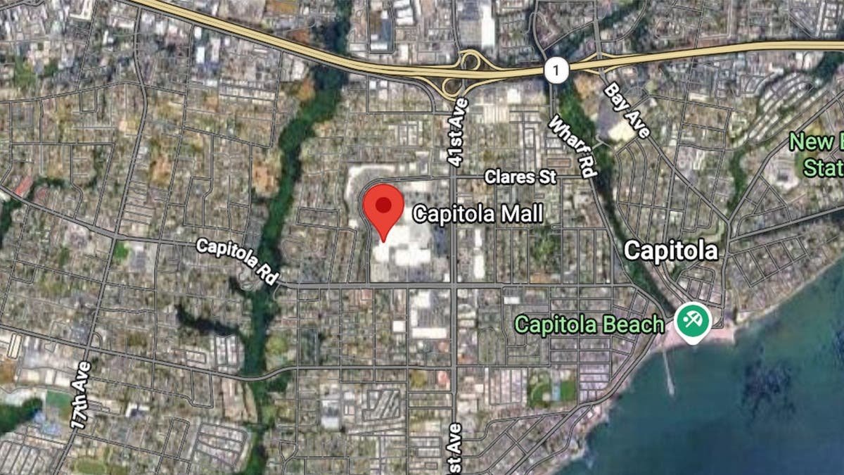image shows map location of the incident