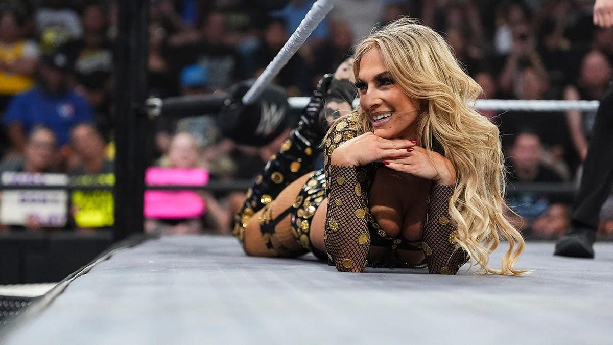 Karmen Petrovic looks on during NXT at the WWE Performance Center in Orlando, Florida.