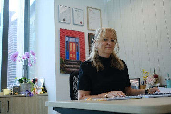 Queensland Human Rights Commissioner Debbie Platz APM in her Brisbane office earlier this year.