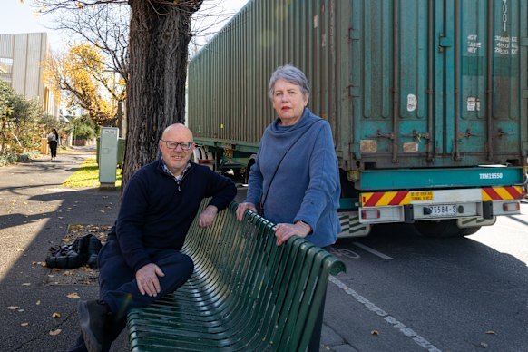 Resident Tony Ceddia and Kate Kennedy, chair of the Kensington Association.