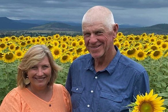Scenic Rim farmers Jenny and Russell Jenner launched the Kalbar Sunflower Festival in 2021. Russell was diagnosed with terminal cancer a year later.