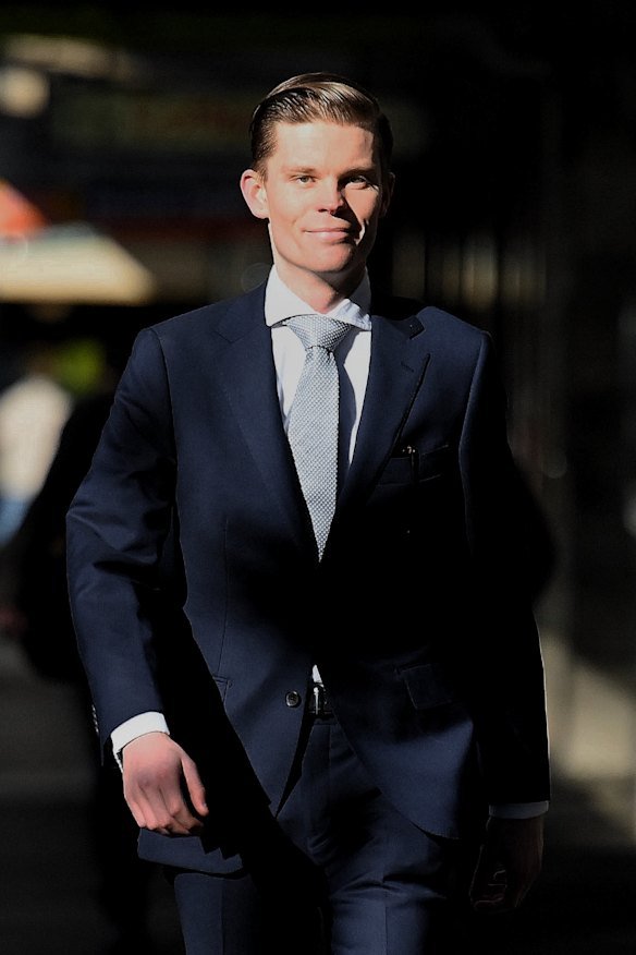 Dylan Whitelaw arrives at the NSW Independent Commission Against Corruption (ICAC) this morning.