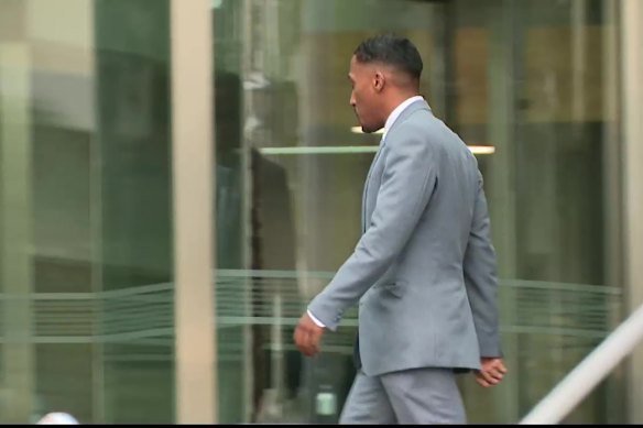 Yung Filly walks into court.