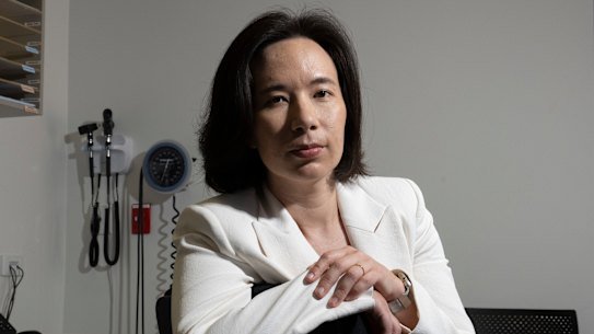 Dr Phoebe Holdenson Kimura, medical advisor to the Australian Commission of Safety and Quality in Health Care, at her GP clinic in Hornsby.
