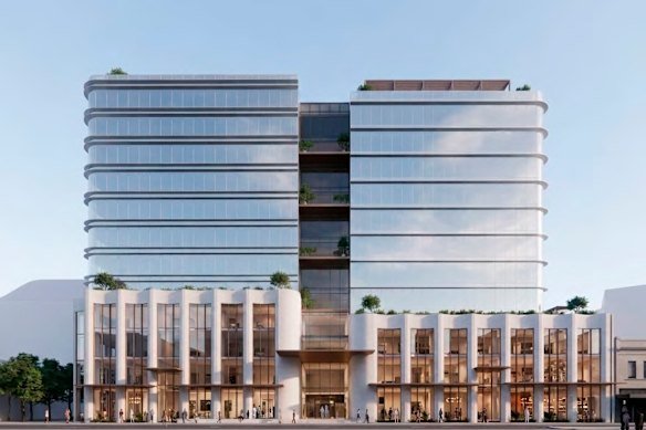 Renders of the proposal for 402-416 Chapel St, which is owned by Vicland’s Bill McNee.
Credit: Hassell