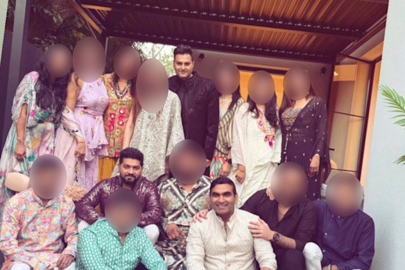 Raine and Horne agent Kevin Paghdar (front row) celebrating Diwali at a party organised by purchaser Kunal Atul Shah (back row right). Fellow purchaser Hardik Shah (middle row) is also in attendance.