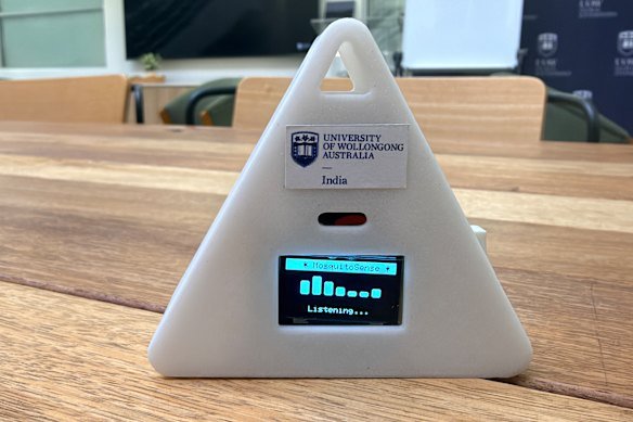 Associate Professor Kiran Trivedi’s lo-fi mosquito detection device.