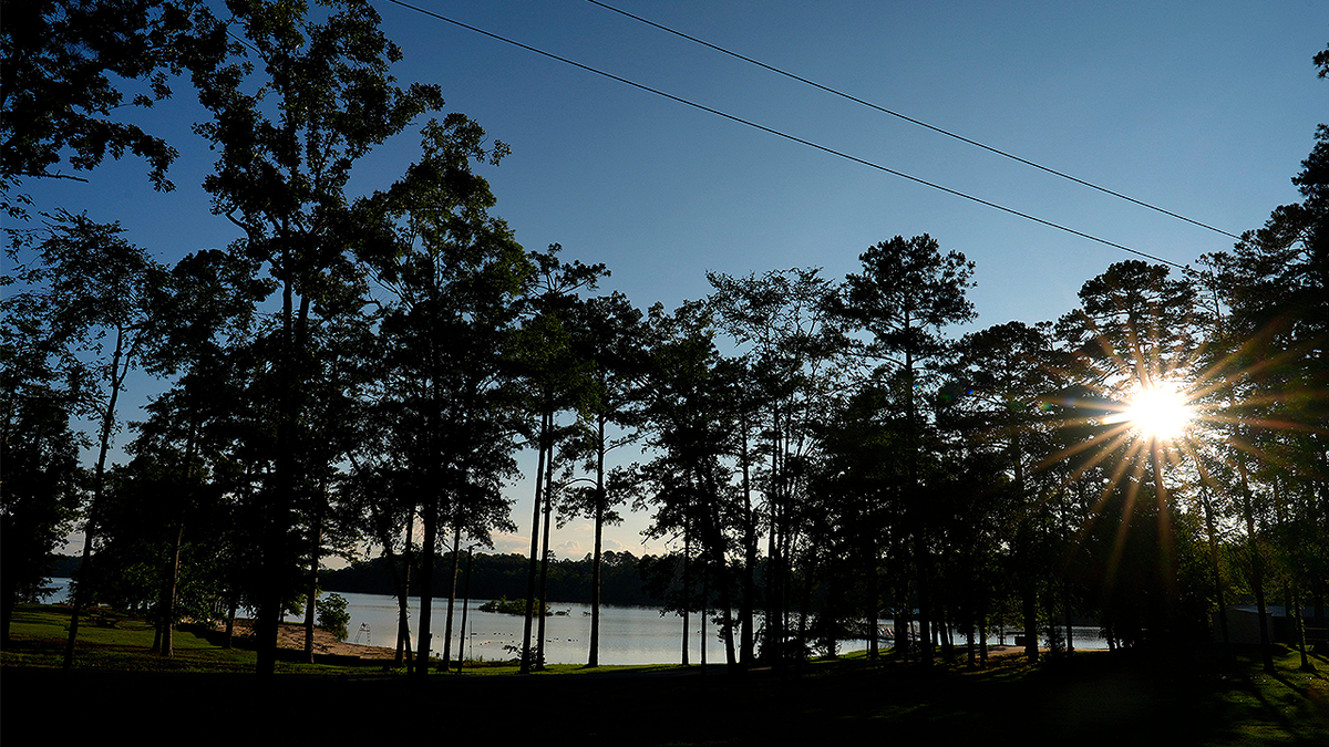 A scenic view of Clark Hills Lake in South Carolina