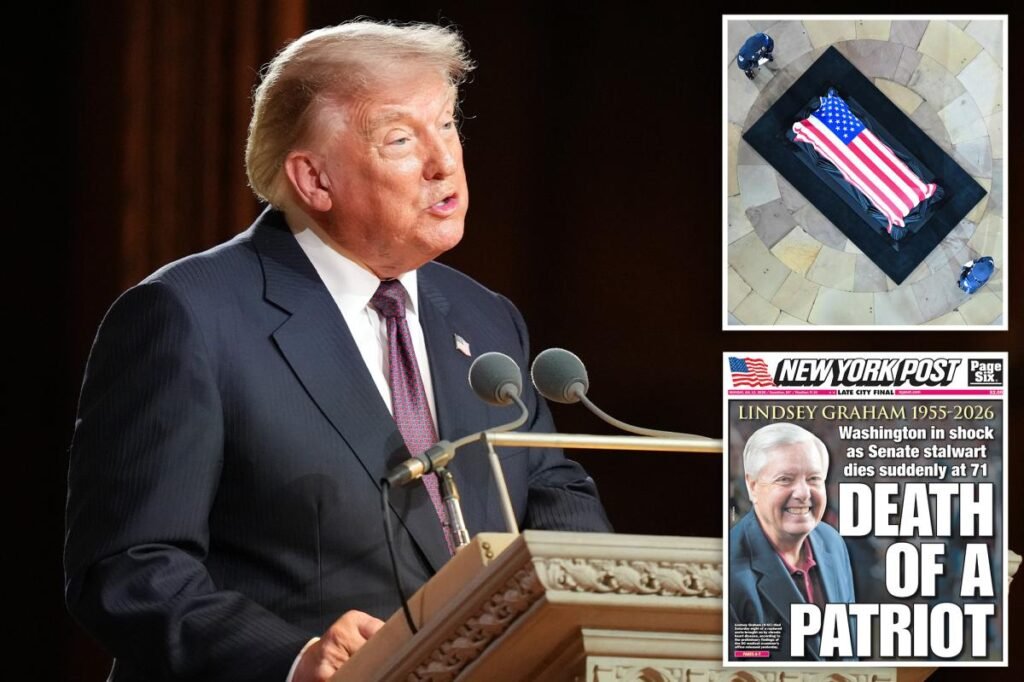 Trump gives out Lindsey Graham’s personal phone ‘number of 20 years’ at his funeral — reprising famous political spat