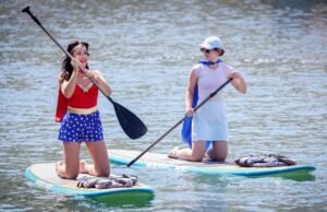 Hilarious moment superheroes paddle for their life as Comic Con 2026 kicks off in San Diego Hilarious moment superheroes paddle for their life as Comic Con 2026 kicks off in San Diego