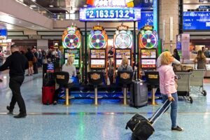Lucky traveler wins .3M jackpot on ‘Wheel of Fortune’ slot machine at Las Vegas airport Lucky traveler wins .3M jackpot on ‘Wheel of Fortune’ slot machine at Las Vegas airport
