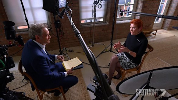 Pauline Hanson Spotlight episode on Channel 7. 