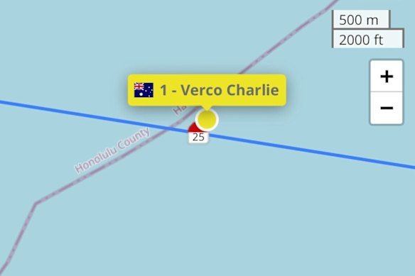  M20 Paddleboard Championships. Charlie Verco’s position on July 27.