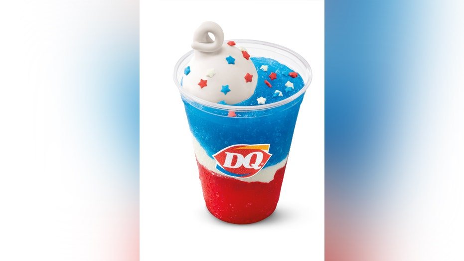 Dairy Queen is offering a Stars & Stripes Misty Slush Float for $2.50 from June 29 through July 5.