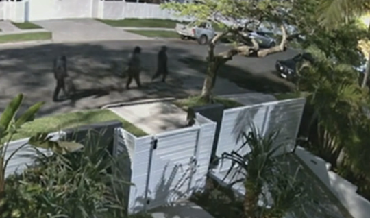CCTV shows the alleged theft of a Toyota in Brisbane.