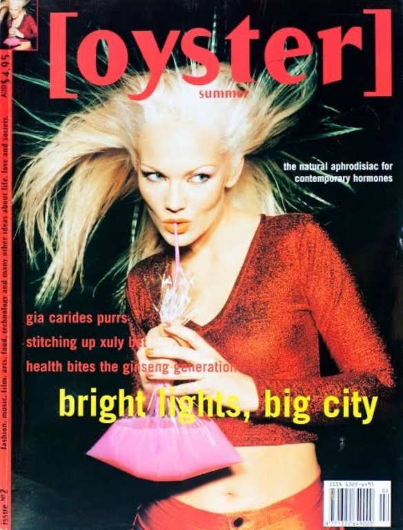 Balmain on the cover of Oyster magazine around the time she disappeared.