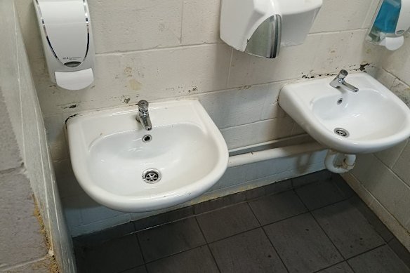 Graceville State School’s leaking taps caused a tripping hazard, mum Nell McNaughton said.