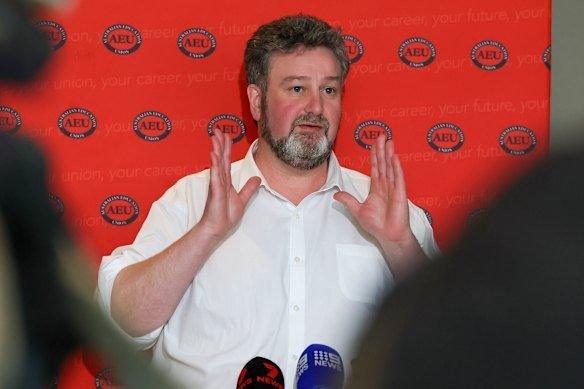 Australian Education Union Victorian president Justin Mullaly. 