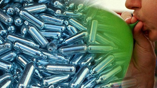 Nitrous oxide is often sold in small metal canisters and inhaled out of balloons.