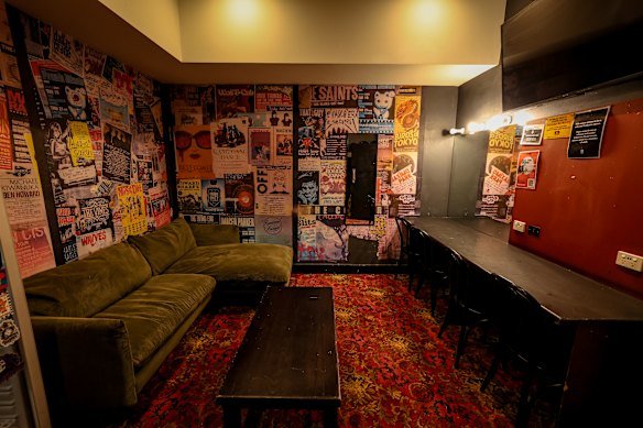 The Corner Hotel in Richmond, and its famous carpet. 