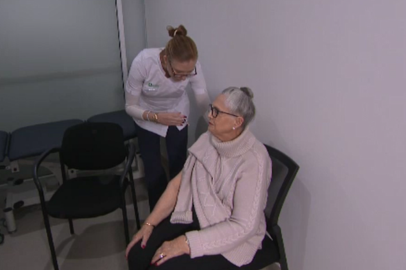Diana Hamersley gets her RSV vaccine after contracting the disease last year.