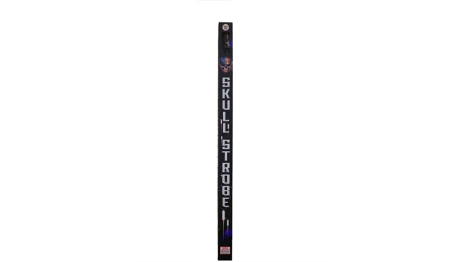 Retail box for recalled Skull Strobe fireworks rockets covered by the CPSC recall