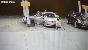 Georgia mother fights off alleged child snatcher with gas pump in surveillance video Georgia mother fights off alleged child snatcher with gas pump in surveillance video