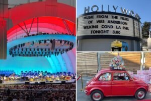 Inside the Hollywood Bowl’s whimsical Wes Anderson takeover Inside the Hollywood Bowl’s whimsical Wes Anderson takeover