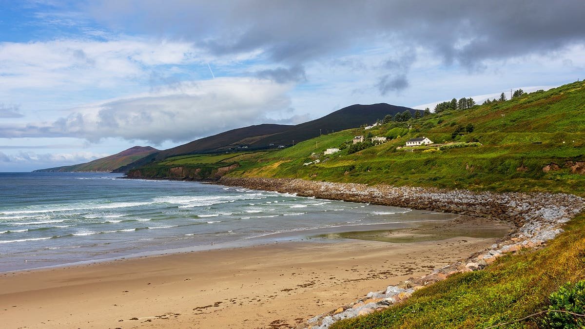 View of Inch Beach in County Kerry, Ireland.