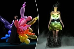 Prix fixe fashion! Couture adjusts for inflation as high-end designers create dresses made of balloons, hay and ripped denim Prix fixe fashion! Couture adjusts for inflation as high-end designers create dresses made of balloons, hay and ripped denim