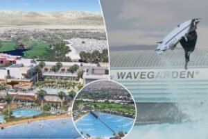California’s huge new desert surf park seen in action for the first time: ‘Best in the world’
