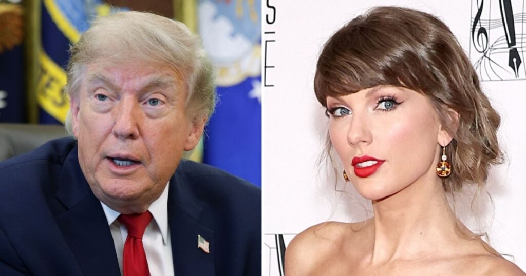President Trump Inserts Himself Into Taylor Swift’s Wedding Day With Eras Tour-Themed Poster