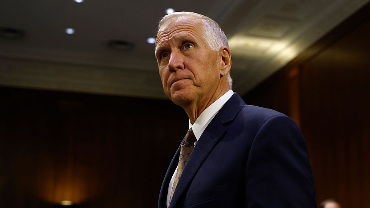 Sen. Thom Tillis, a Republican from North Carolina, in the halls of Congress.