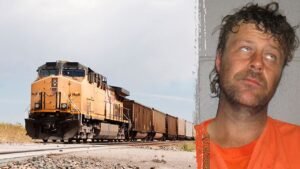 Man who allegedly rode naked atop moving locomotive busted after bizarre train stunt: sheriff Man who allegedly rode naked atop moving locomotive busted after bizarre train stunt: sheriff