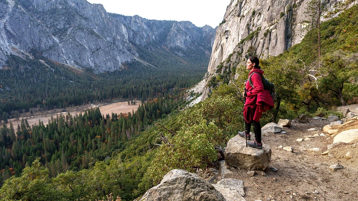 Woman hiking at Yosemite