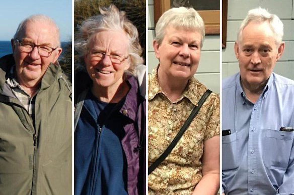 Victims (from left) Don Patterson, Gail Patterson, Heather Wilkinson and Ian Wilkinson.