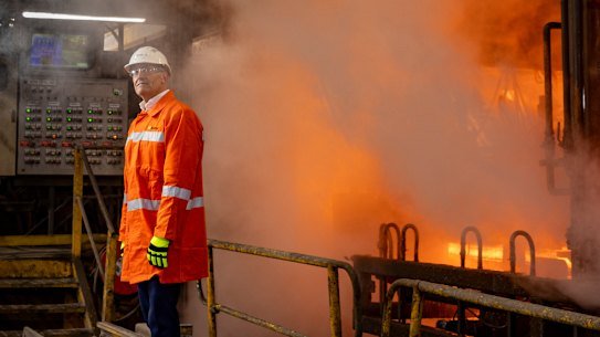 Francisco Irazusta, chief executive of InfraBuild, at the Laverton steel mill.