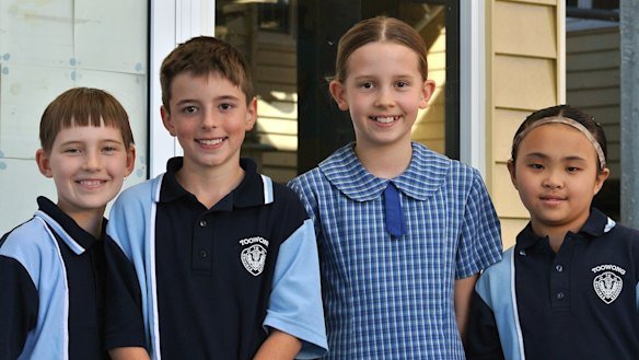 Toowong State School students (left to right) Elliot Hodges, Felix Christian, Vera Williams, and Annie Xiang.